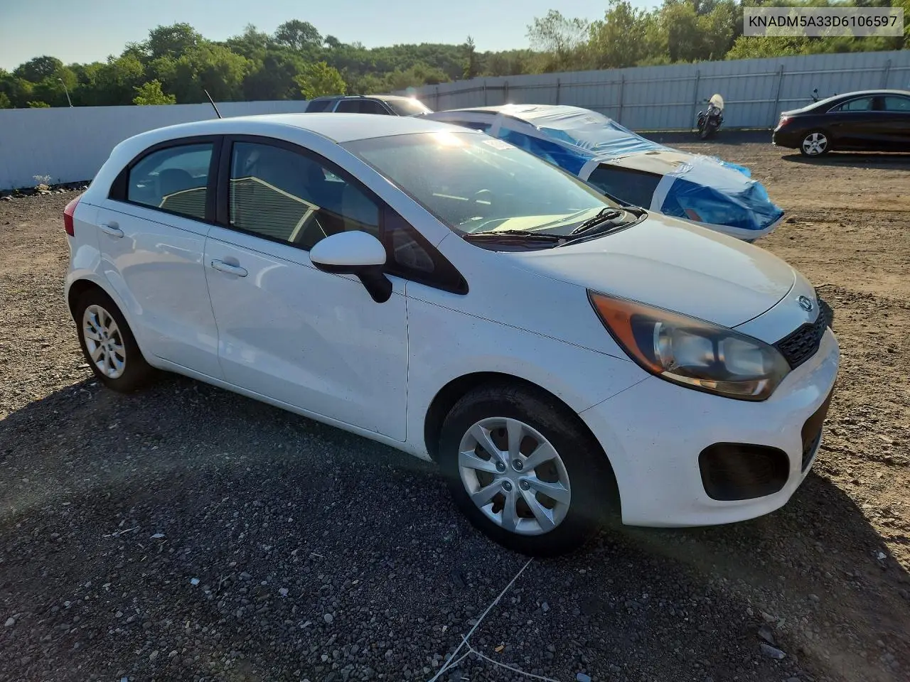 2013 Kia Rio Lx VIN: KNADM5A33D6106597 Lot: 61318056