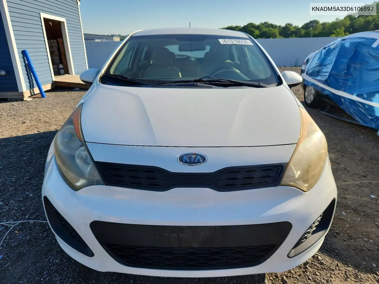 2013 Kia Rio Lx VIN: KNADM5A33D6106597 Lot: 61318056