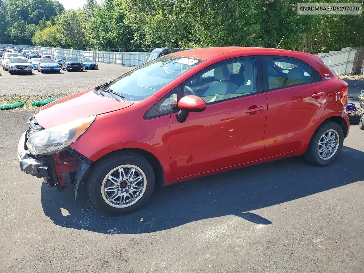 2013 Kia Rio Lx VIN: KNADM5A37D6297070 Lot: 61371956