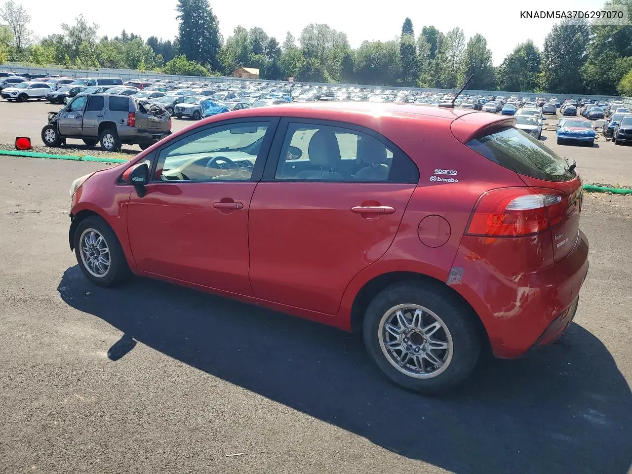 2013 Kia Rio Lx VIN: KNADM5A37D6297070 Lot: 61371956