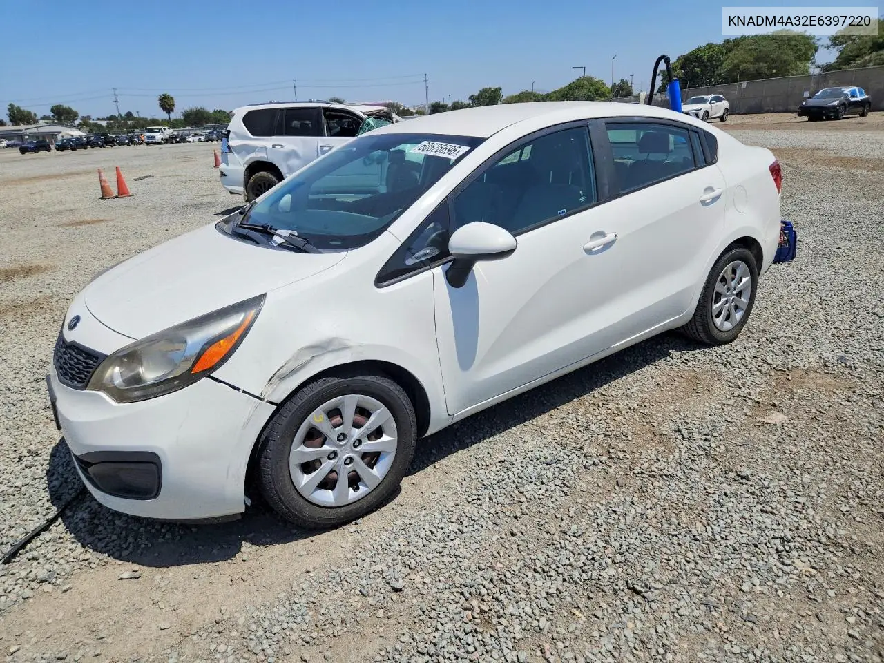 2014 Kia Rio Lx VIN: KNADM4A32E6397220 Lot: 60526696