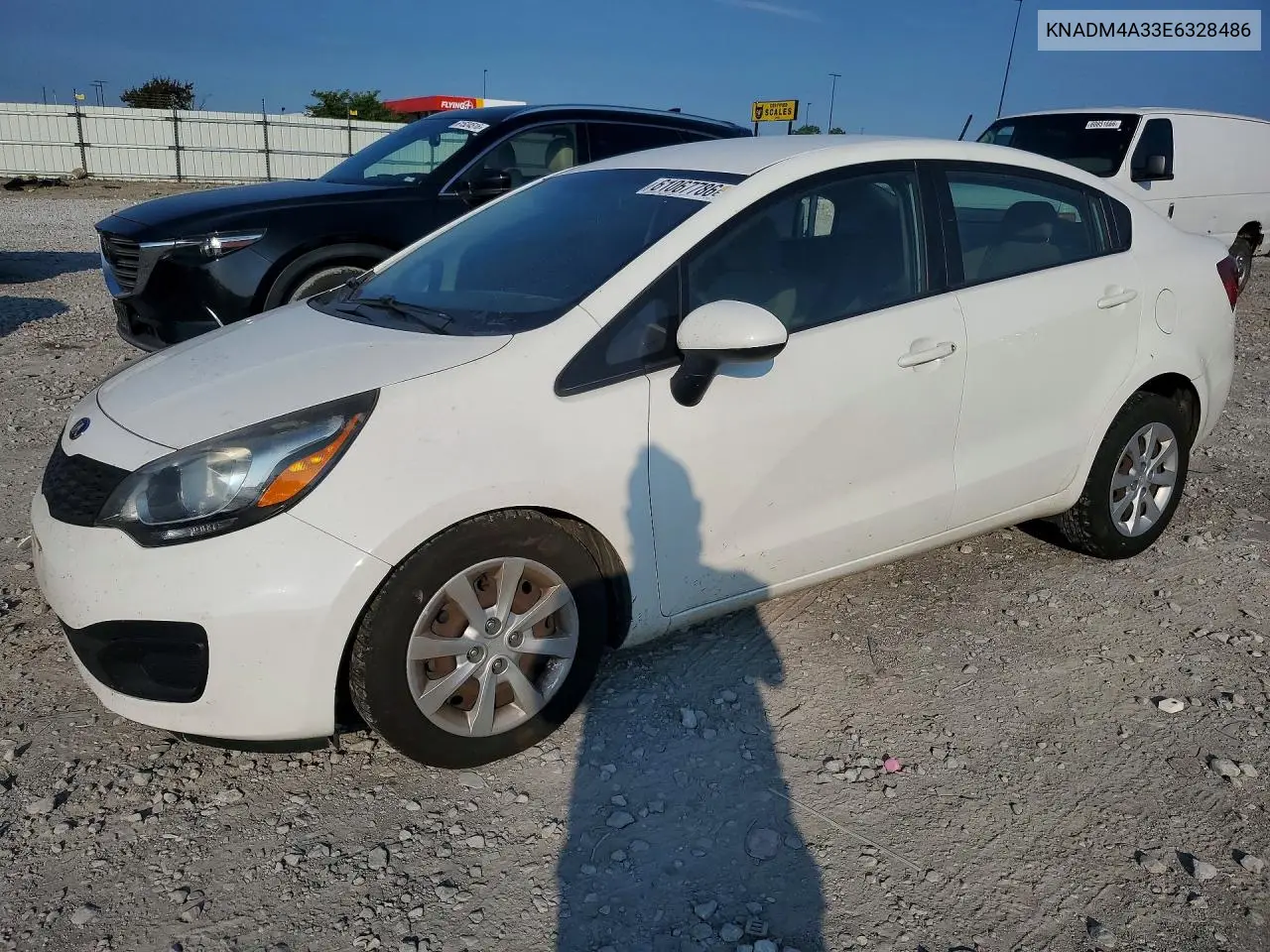 2014 Kia Rio Lx VIN: KNADM4A33E6328486 Lot: 61067786