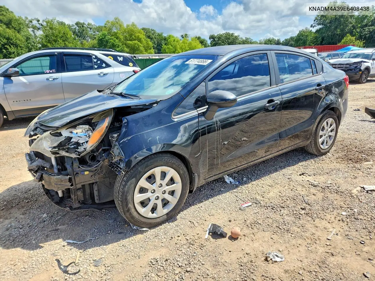 2014 Kia Rio Lx VIN: KNADM4A39E6408438 Lot: 61774866