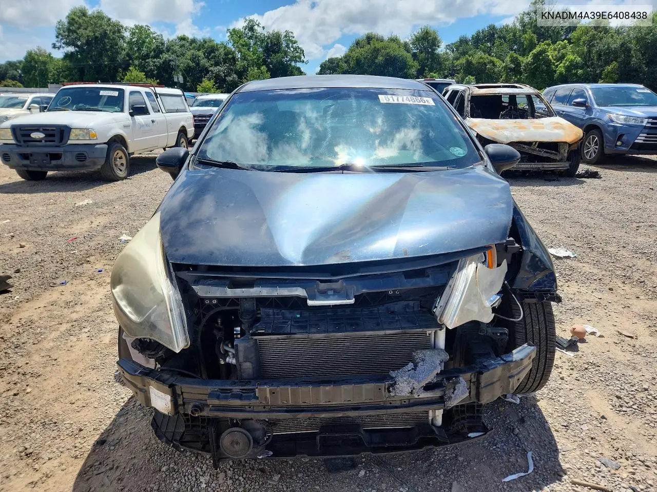 2014 Kia Rio Lx VIN: KNADM4A39E6408438 Lot: 61774866