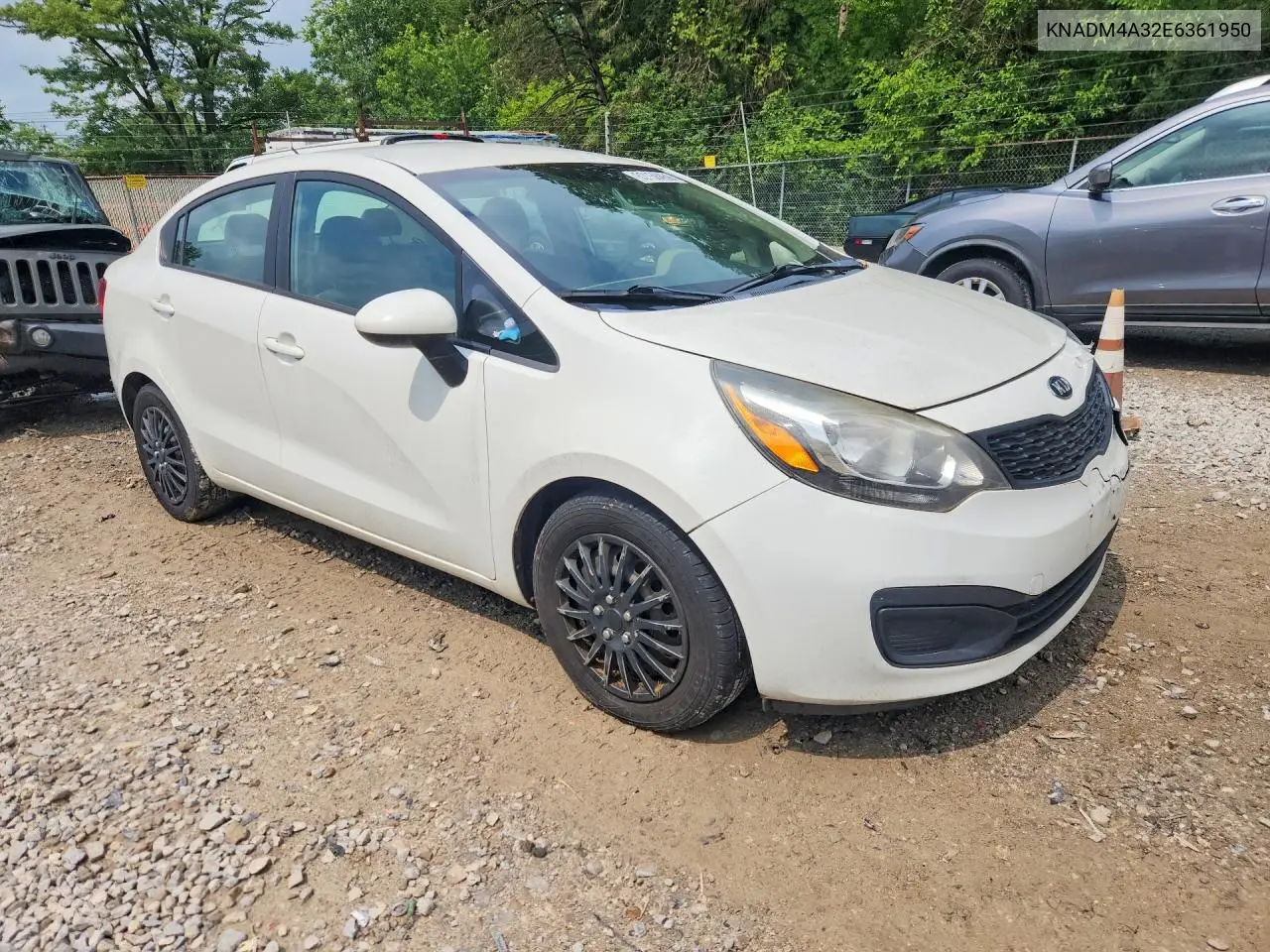 2014 Kia Rio Lx VIN: KNADM4A32E6361950 Lot: 62156456