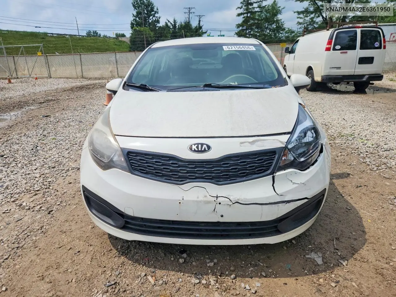 2014 Kia Rio Lx VIN: KNADM4A32E6361950 Lot: 62156456