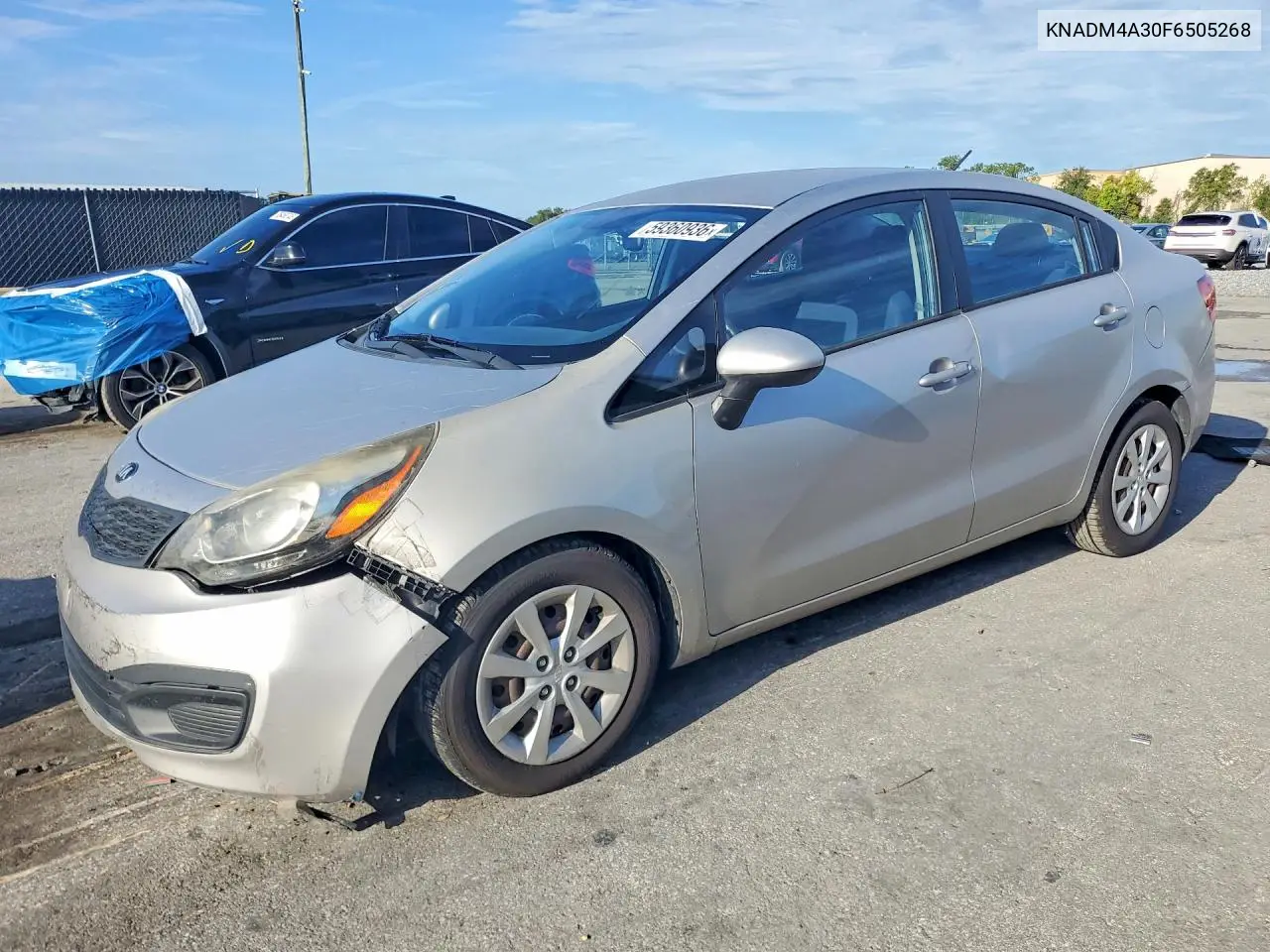 2015 Kia Rio Lx VIN: KNADM4A30F6505268 Lot: 59360936