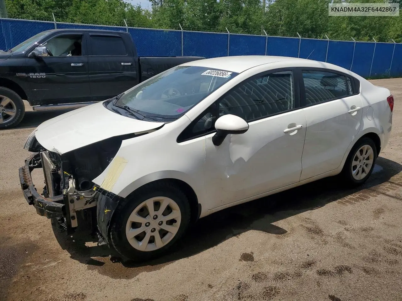 2015 Kia Rio Lx VIN: KNADM4A32F6442867 Lot: 60226856