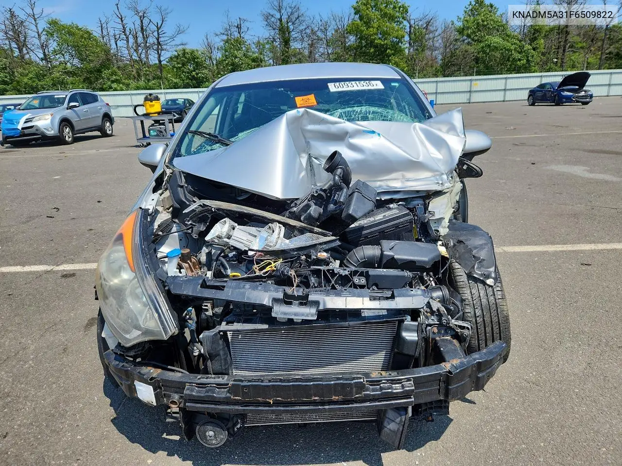 2015 Kia Rio Lx VIN: KNADM5A31F6509822 Lot: 60931536