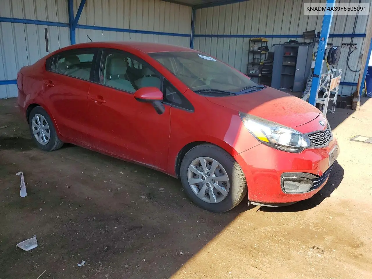 2015 Kia Rio Lx VIN: KNADM4A39F6505091 Lot: 61711646