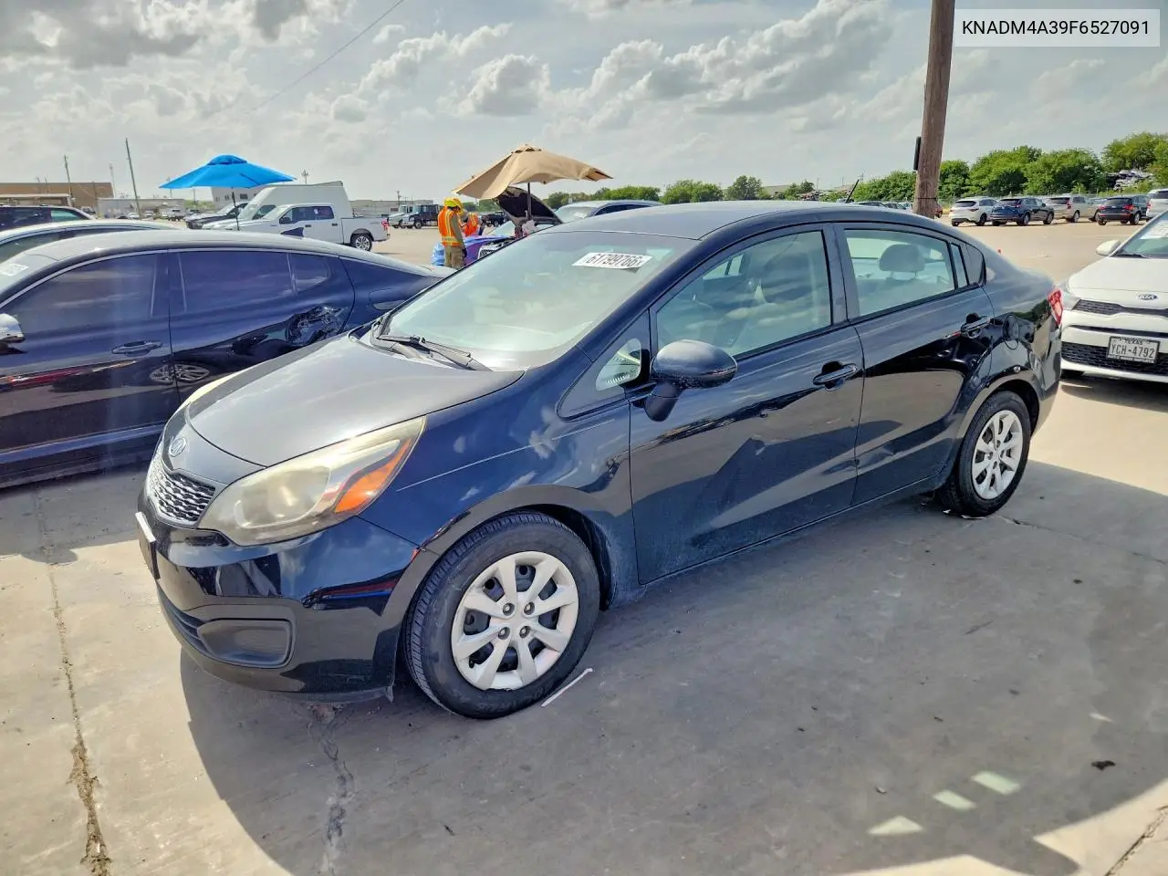 2015 Kia Rio Lx VIN: KNADM4A39F6527091 Lot: 61799766