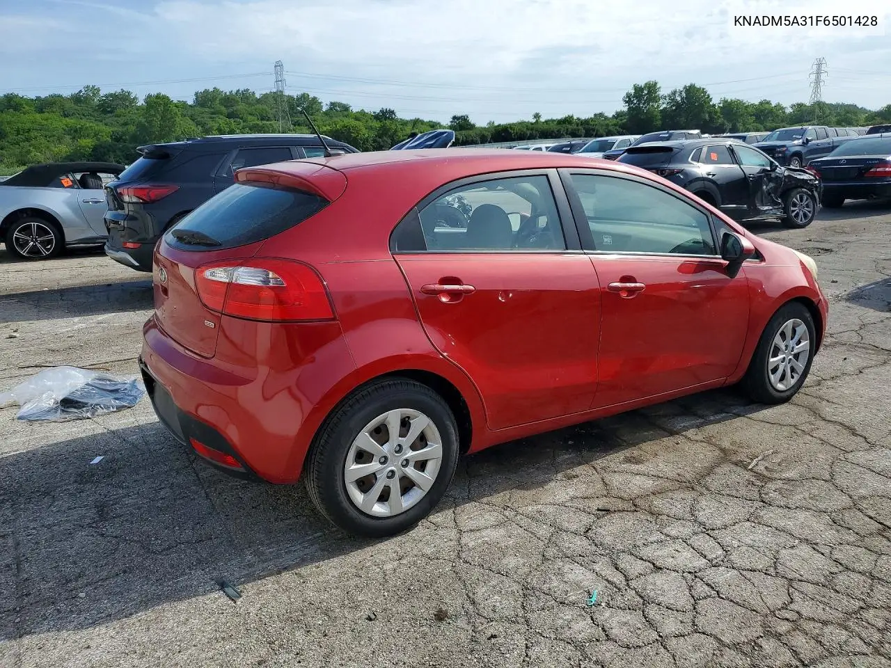 2015 Kia Rio VIN: KNADM5A31F6501428 Lot: 61859116