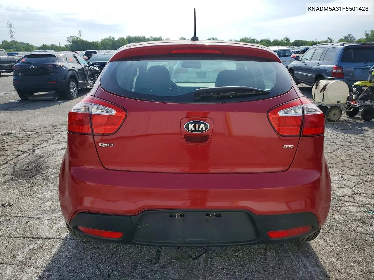 2015 Kia Rio VIN: KNADM5A31F6501428 Lot: 61859116