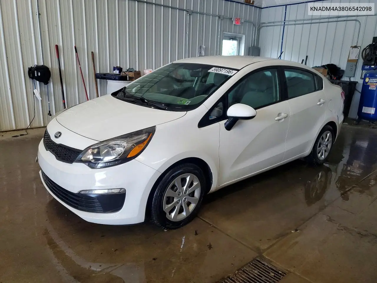 2016 Kia Rio Lx VIN: KNADM4A38G6542098 Lot: 59097196