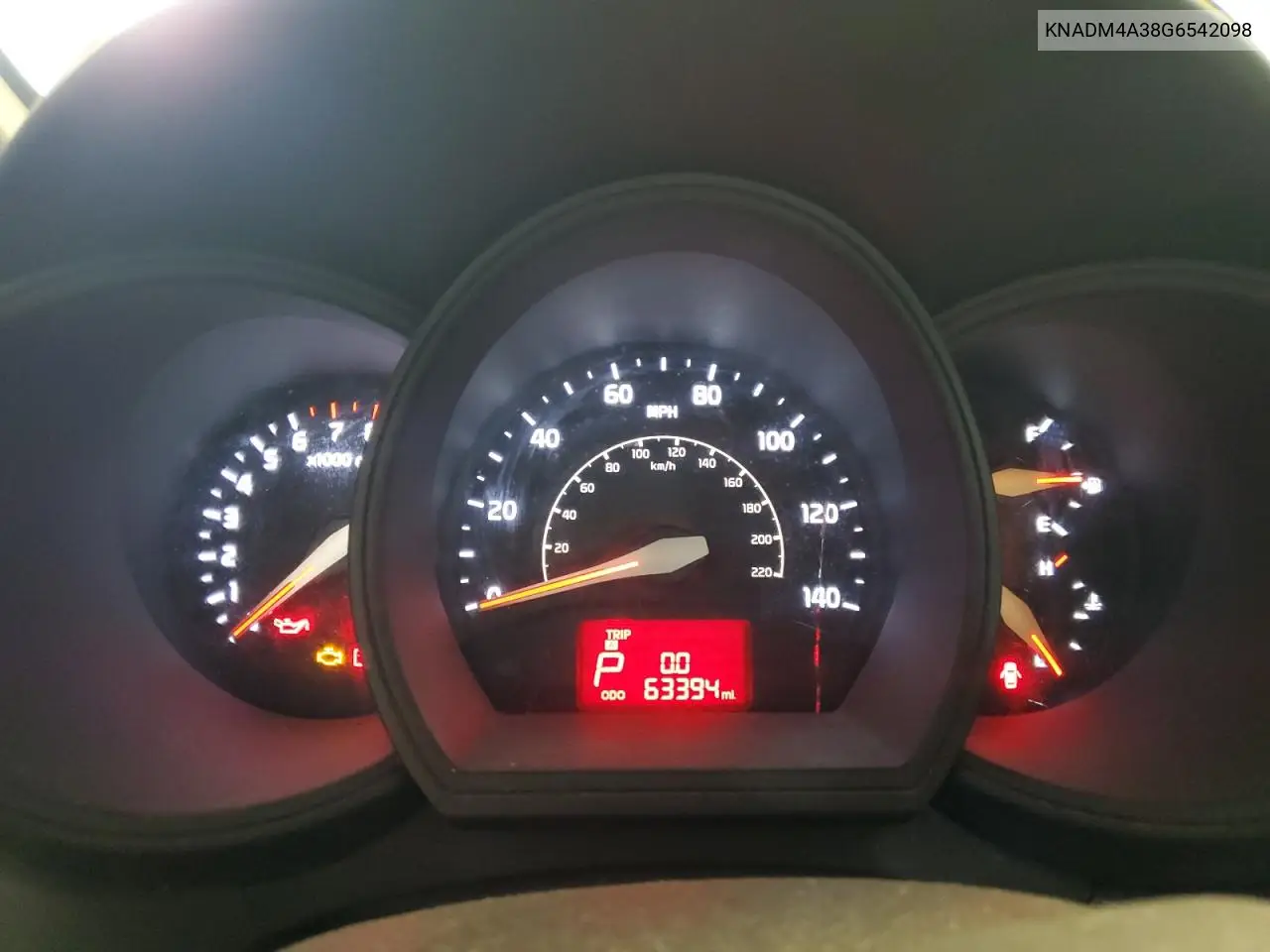 2016 Kia Rio Lx VIN: KNADM4A38G6542098 Lot: 59097196