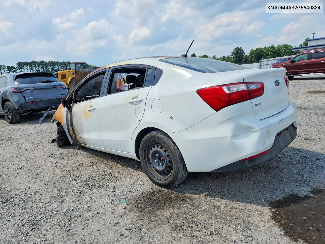 2016 Kia Rio Lx VIN: KNADM4A32G6640334 Lot: 59334256