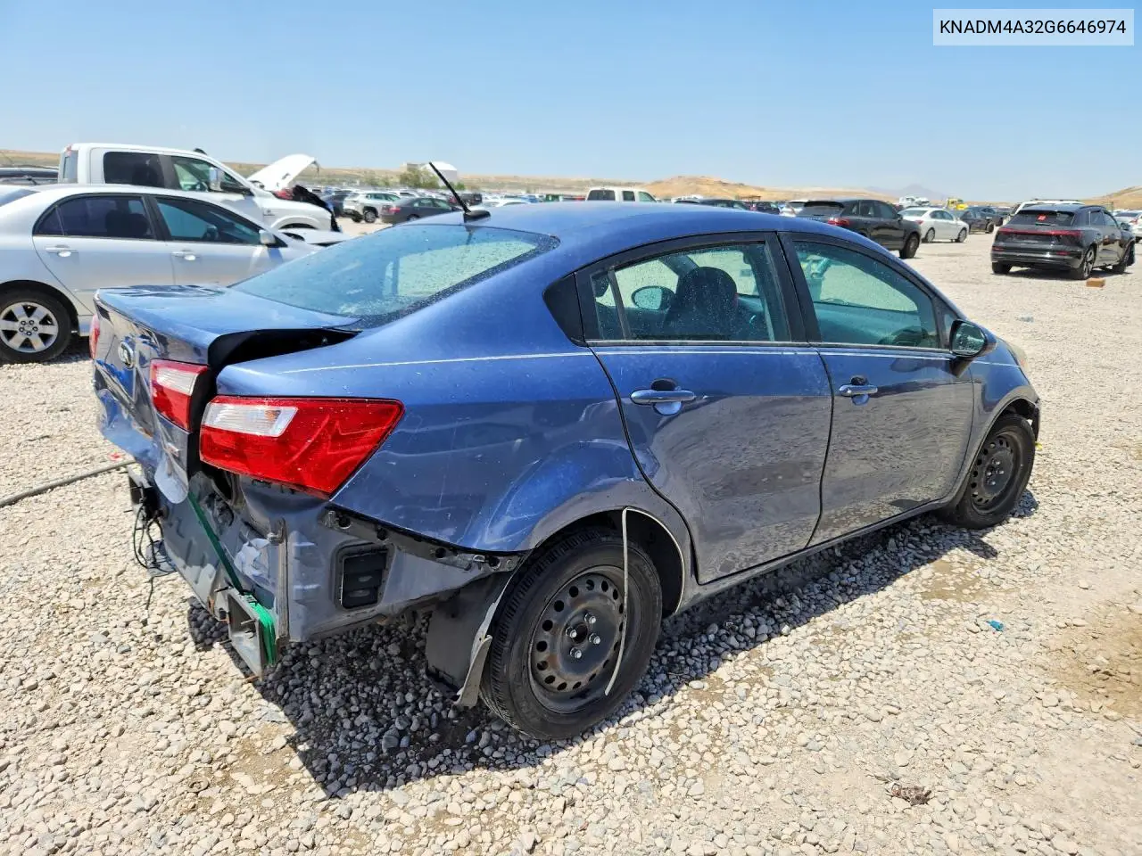 2016 Kia Rio Lx VIN: KNADM4A32G6646974 Lot: 60420606
