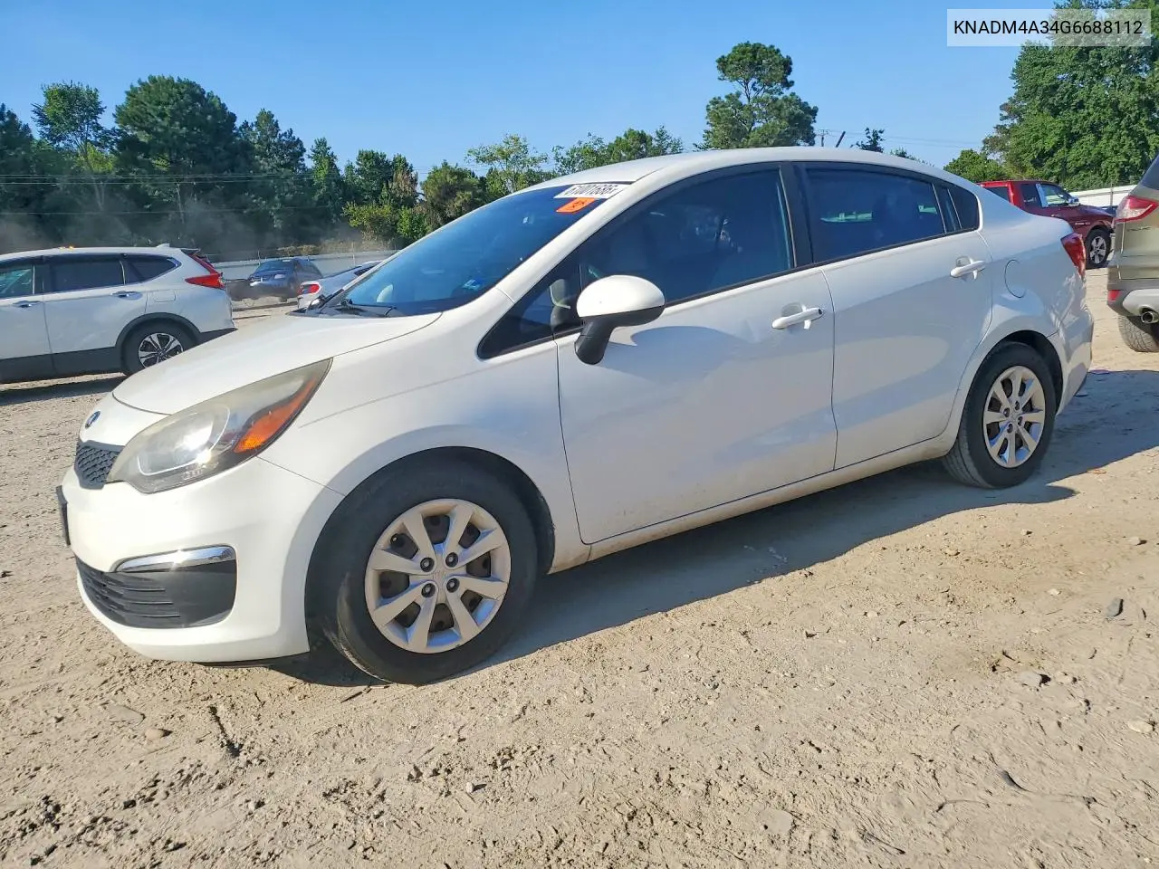 2016 Kia Rio Lx VIN: KNADM4A34G6688112 Lot: 61001686