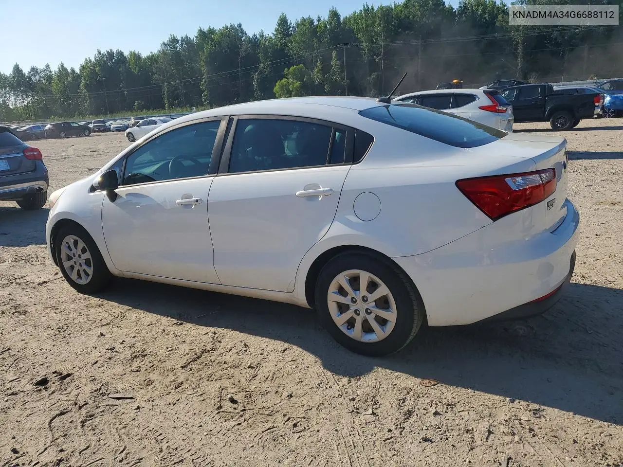 2016 Kia Rio Lx VIN: KNADM4A34G6688112 Lot: 61001686