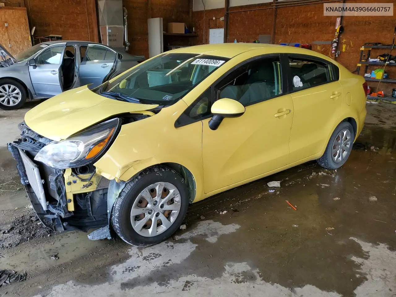 2016 Kia Rio Lx VIN: KNADM4A39G6660757 Lot: 61140096