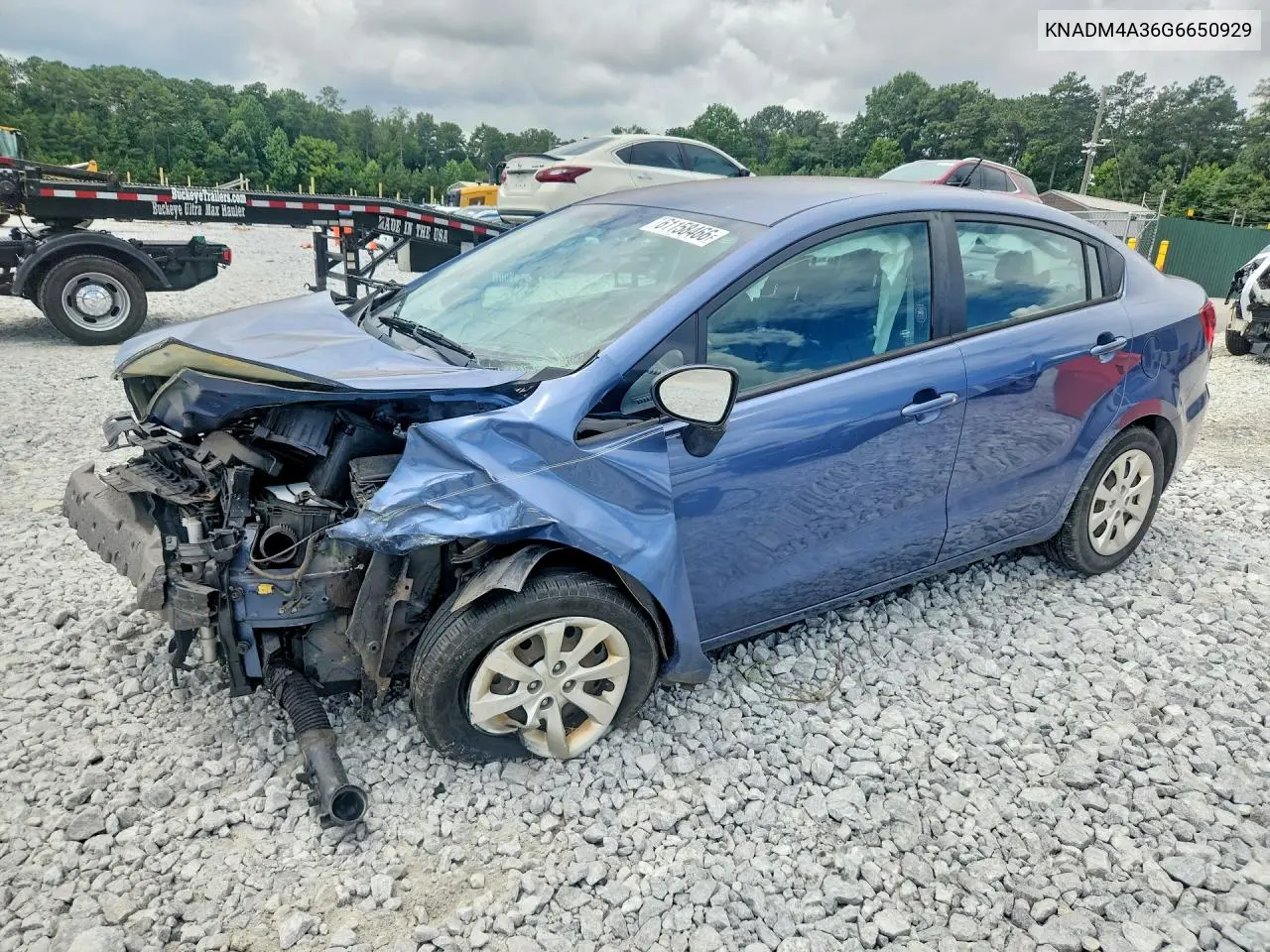 2016 Kia Rio Lx VIN: KNADM4A36G6650929 Lot: 61158466