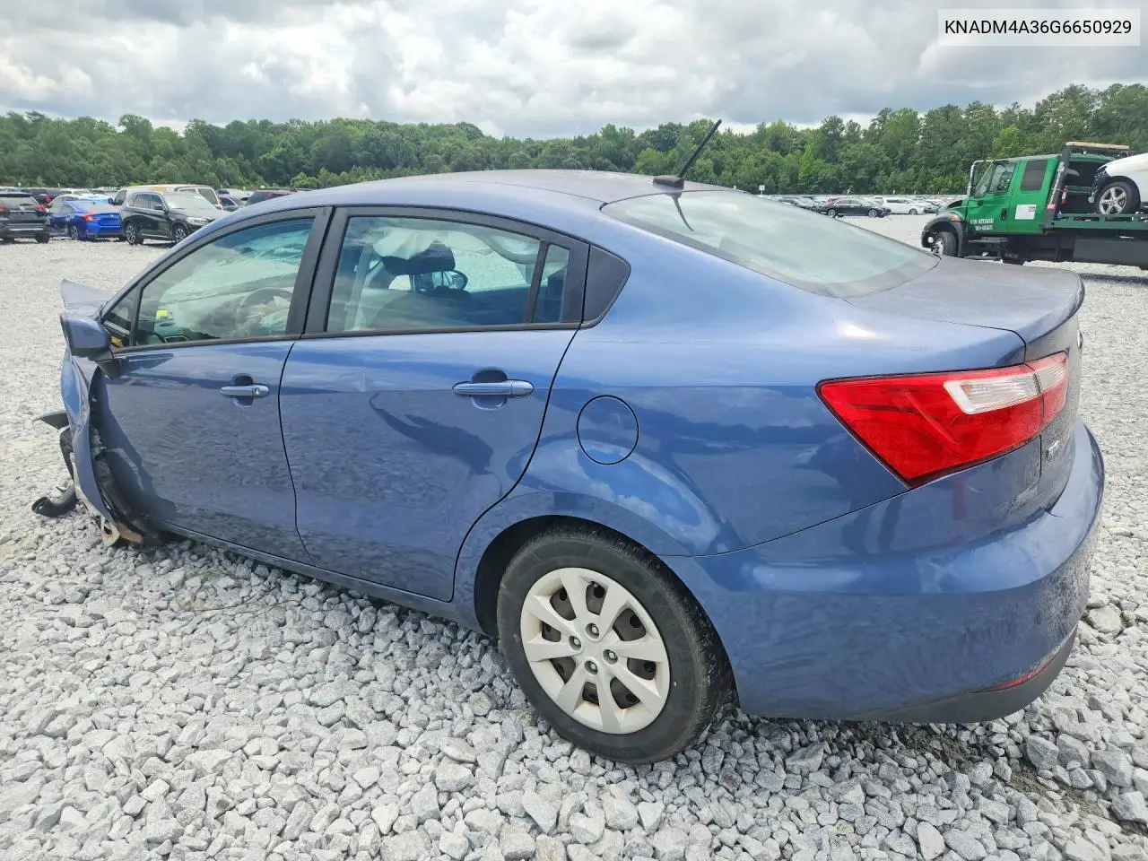 2016 Kia Rio Lx VIN: KNADM4A36G6650929 Lot: 61158466