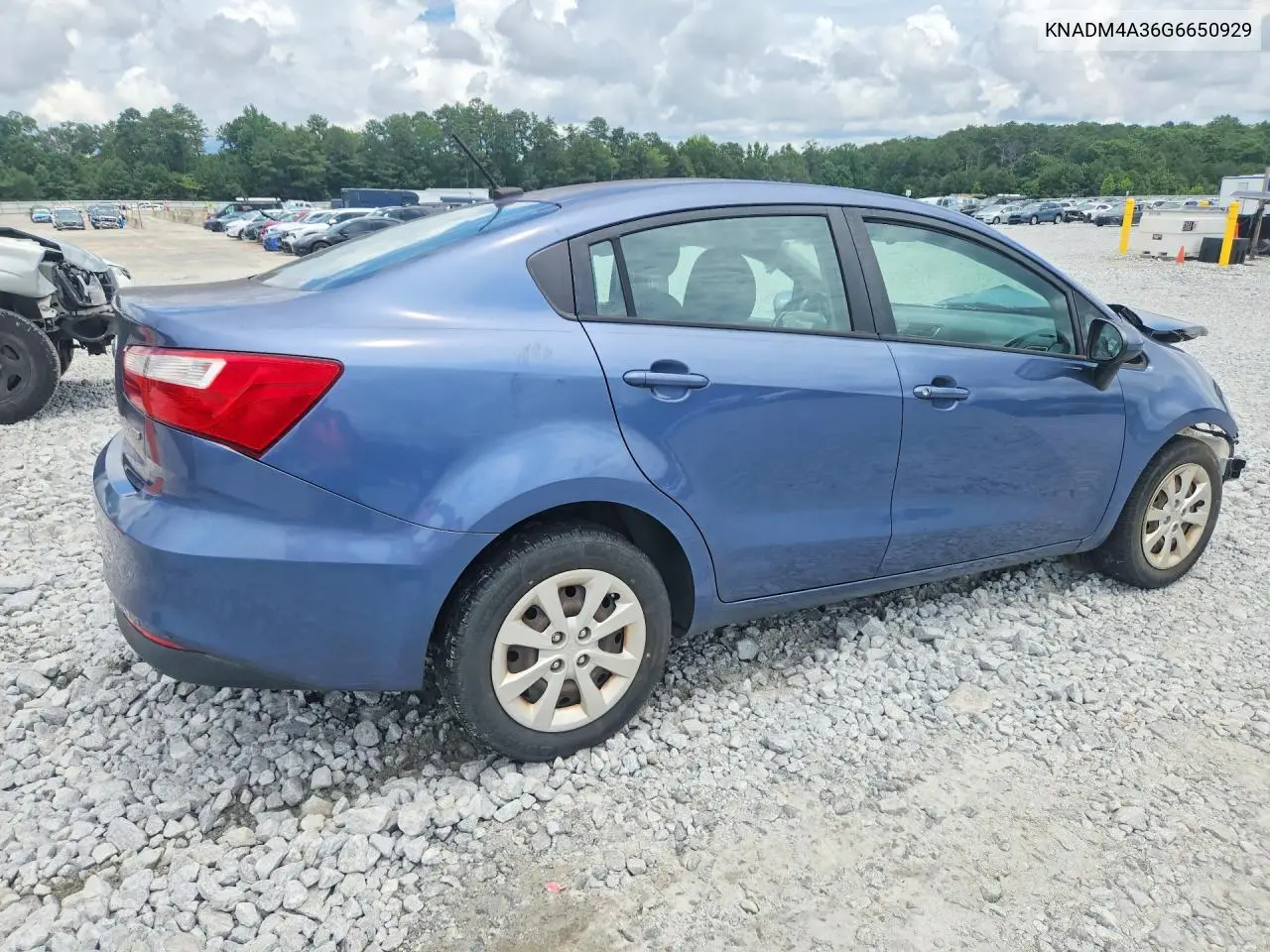 2016 Kia Rio Lx VIN: KNADM4A36G6650929 Lot: 61158466