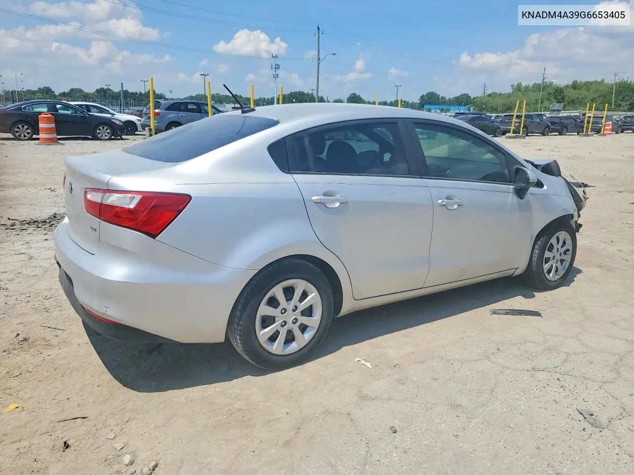 2016 Kia Rio Lx VIN: KNADM4A39G6653405 Lot: 61311586