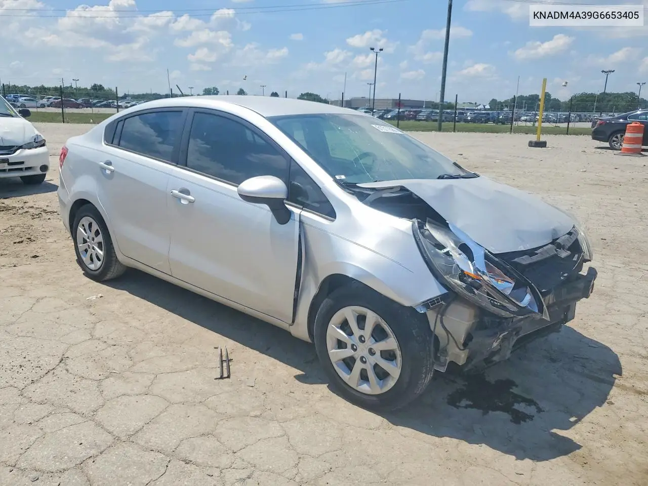 2016 Kia Rio Lx VIN: KNADM4A39G6653405 Lot: 61311586