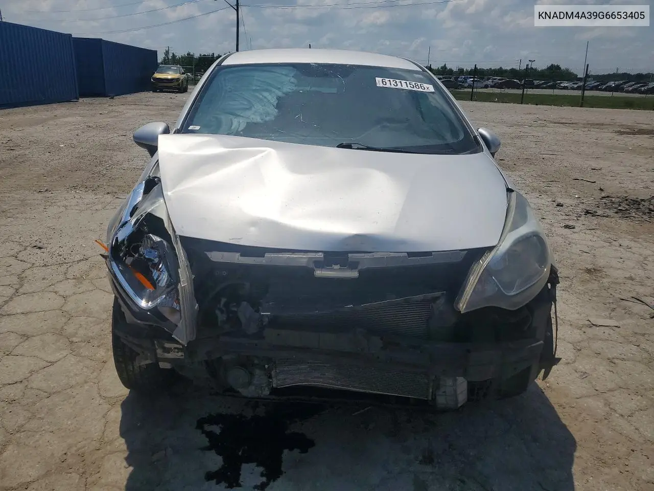 2016 Kia Rio Lx VIN: KNADM4A39G6653405 Lot: 61311586