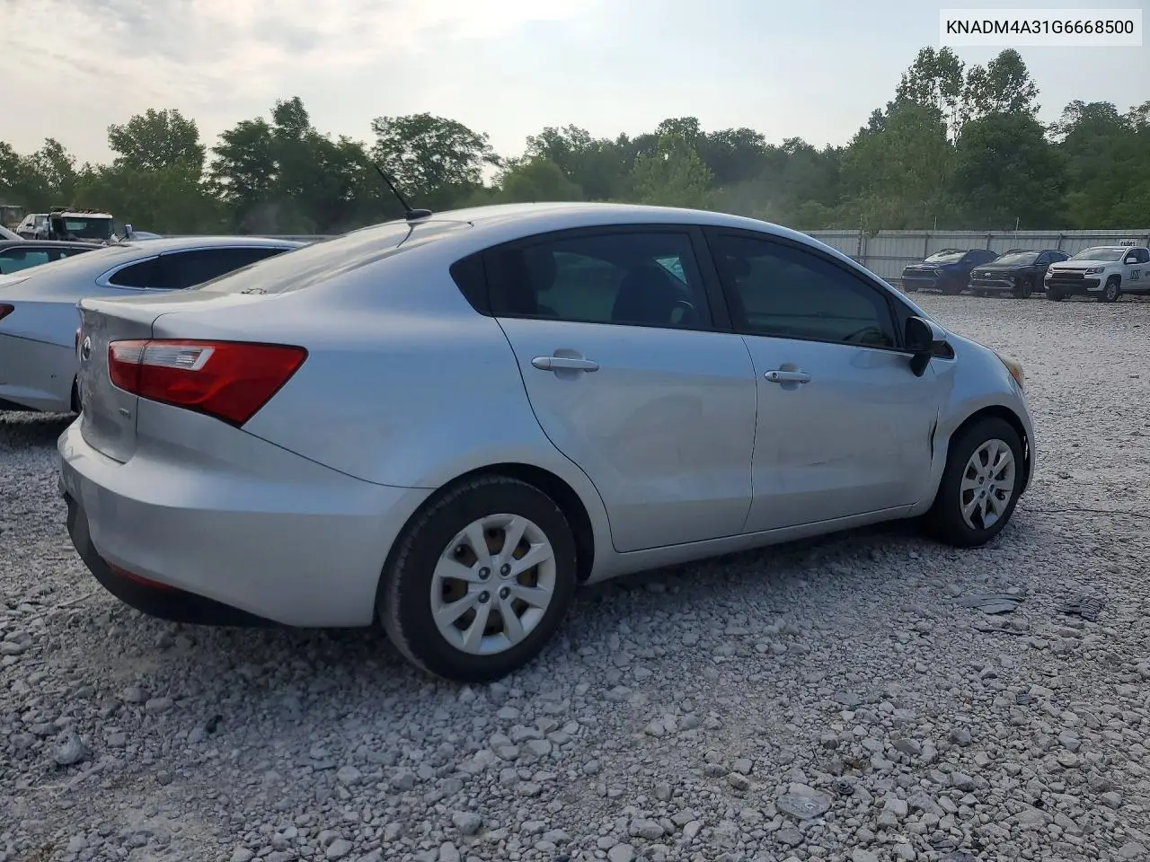 2016 Kia Rio Lx VIN: KNADM4A31G6668500 Lot: 61739656