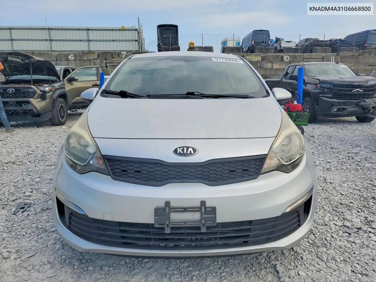 2016 Kia Rio Lx VIN: KNADM4A31G6668500 Lot: 61739656