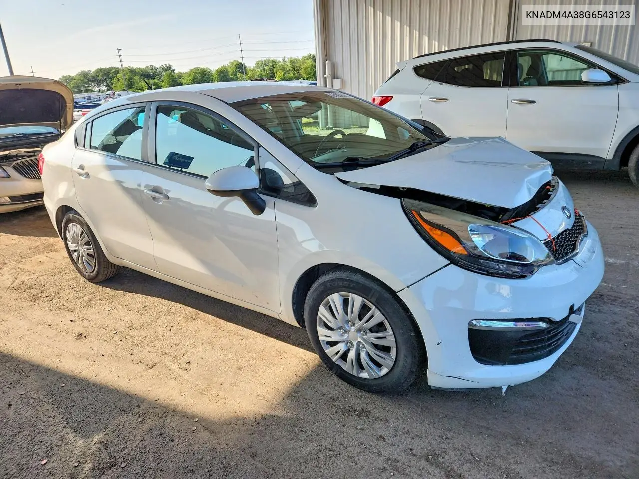 2016 Kia Rio Lx VIN: KNADM4A38G6543123 Lot: 61958586