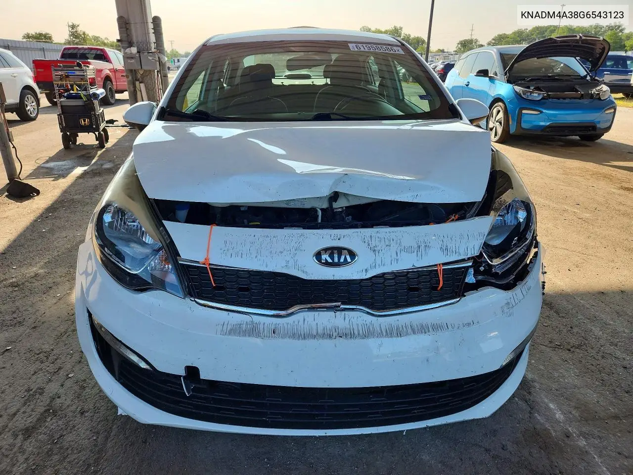 2016 Kia Rio Lx VIN: KNADM4A38G6543123 Lot: 61958586