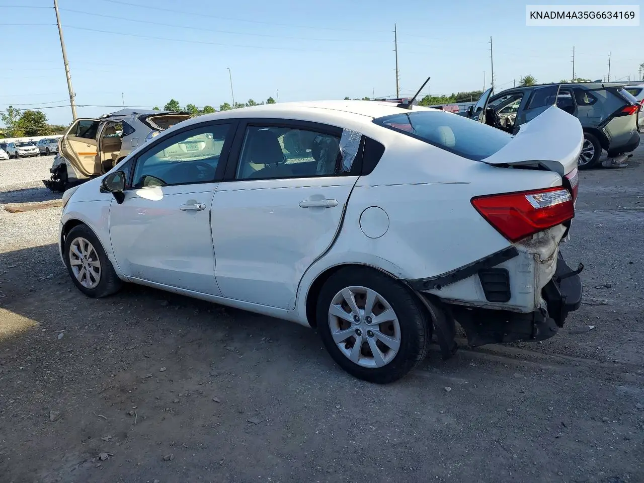 2016 Kia Rio Lx VIN: KNADM4A35G6634169 Lot: 62024726