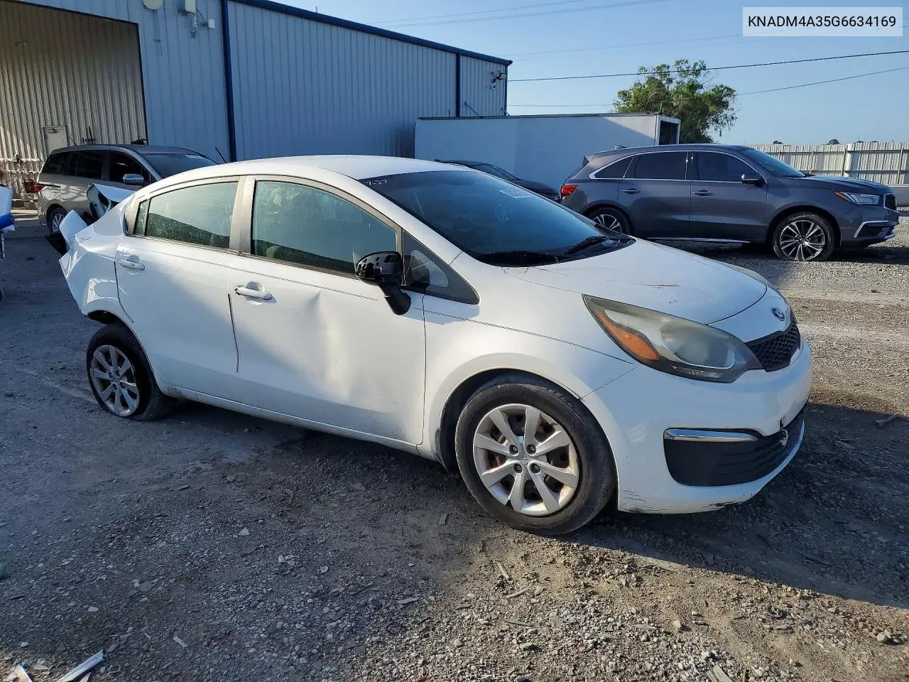 2016 Kia Rio Lx VIN: KNADM4A35G6634169 Lot: 62024726