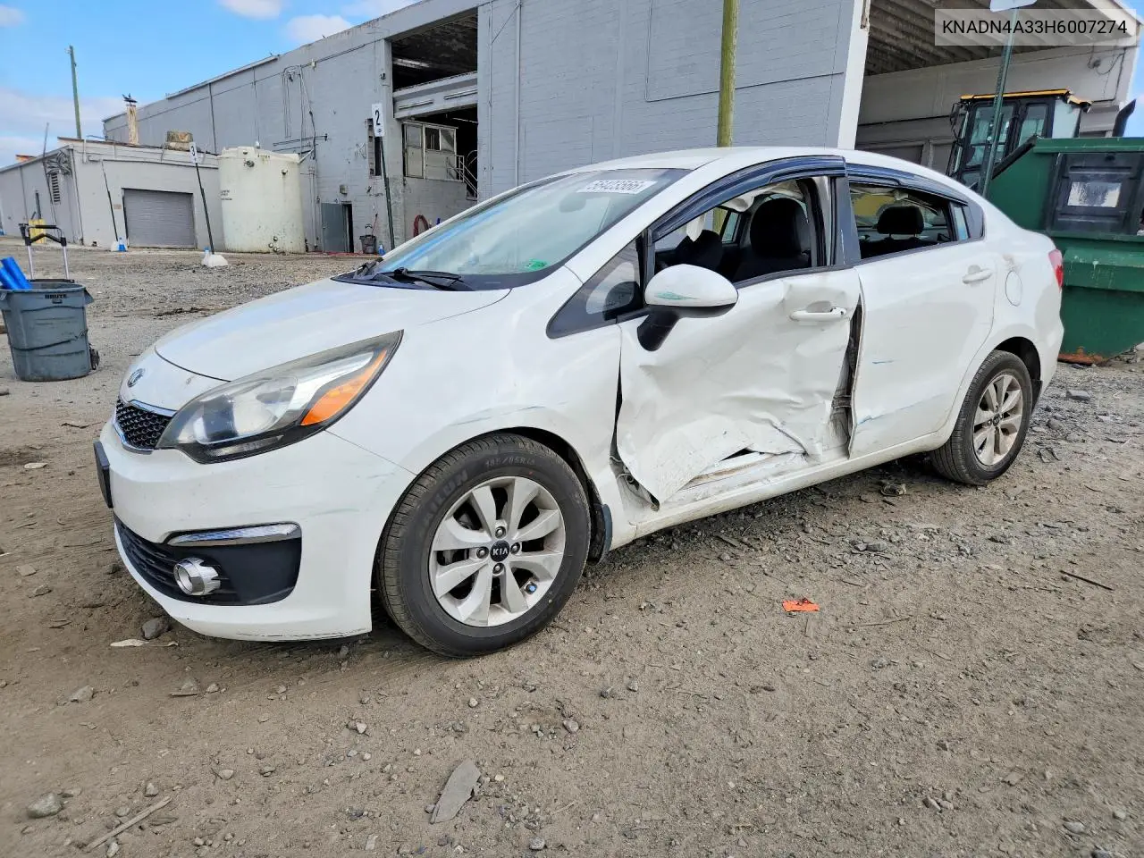2017 Kia Rio Ex VIN: KNADN4A33H6007274 Lot: 56423566