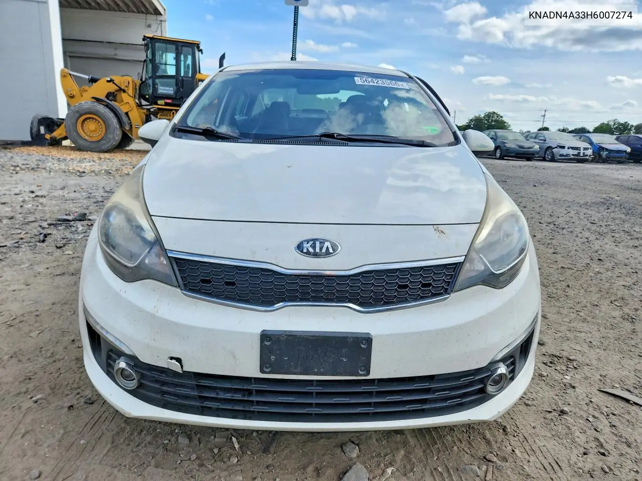 2017 Kia Rio Ex VIN: KNADN4A33H6007274 Lot: 56423566