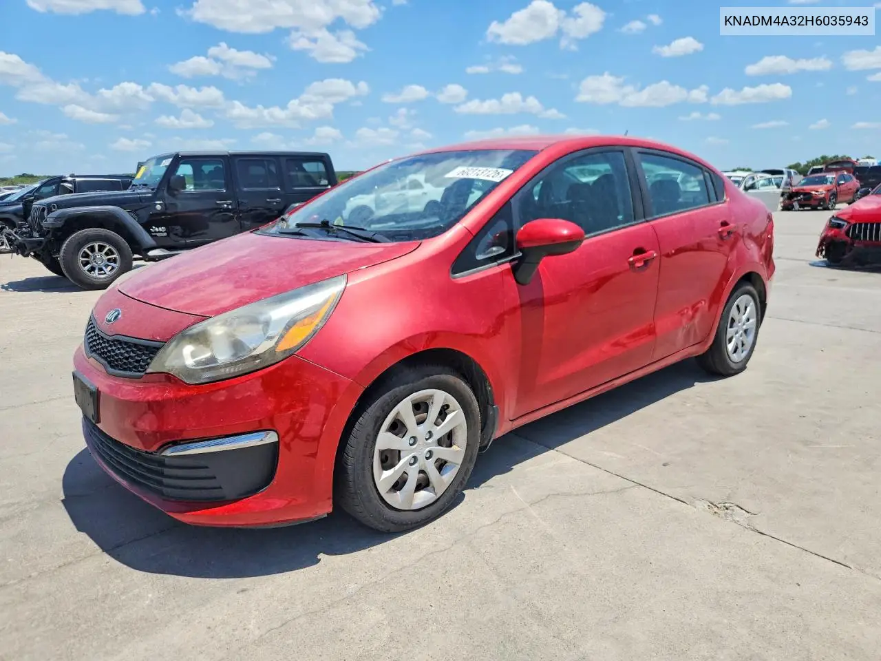 2017 Kia Rio Lx VIN: KNADM4A32H6035943 Lot: 60313126