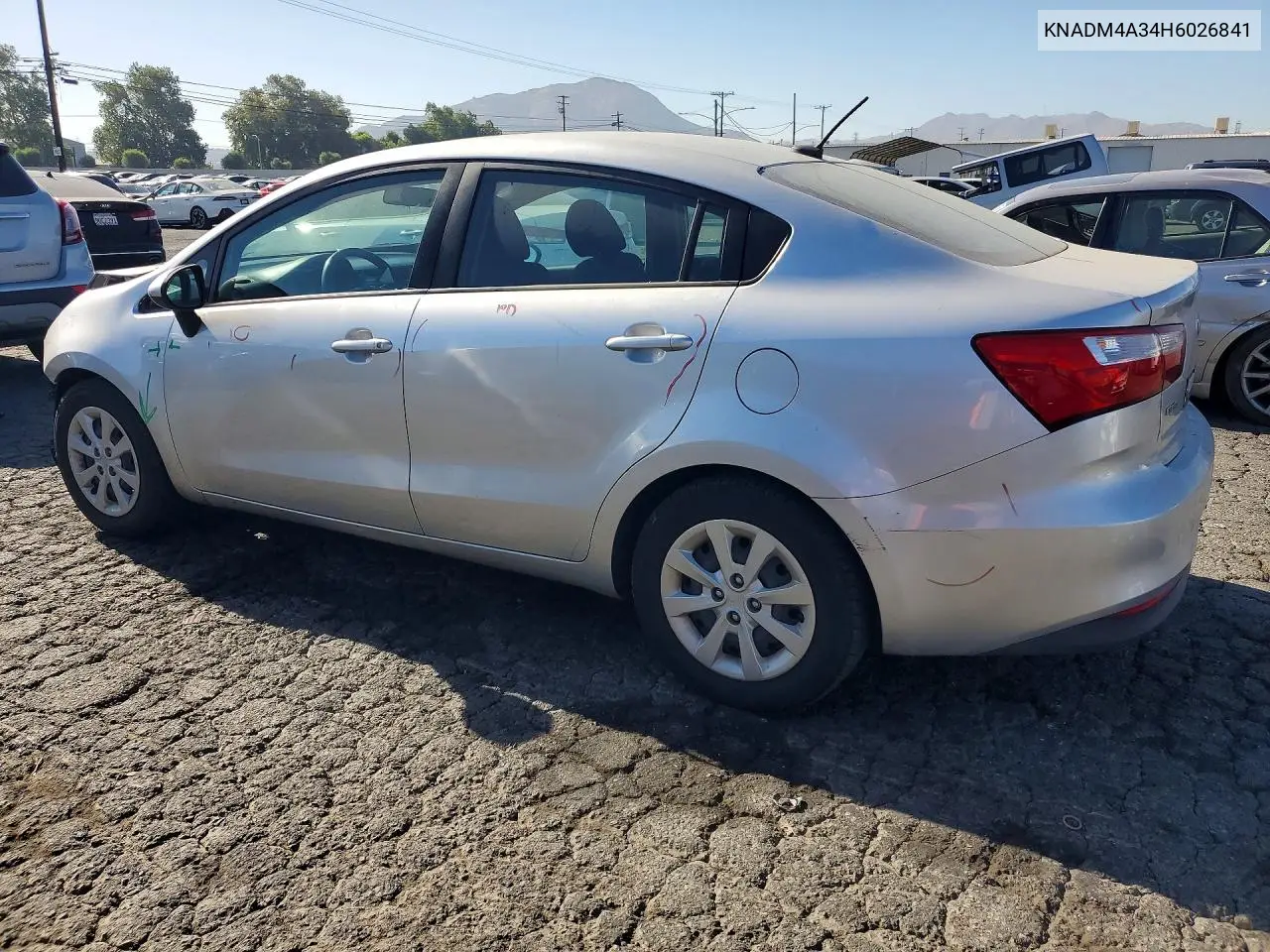 2017 Kia Rio Lx VIN: KNADM4A34H6026841 Lot: 60508986