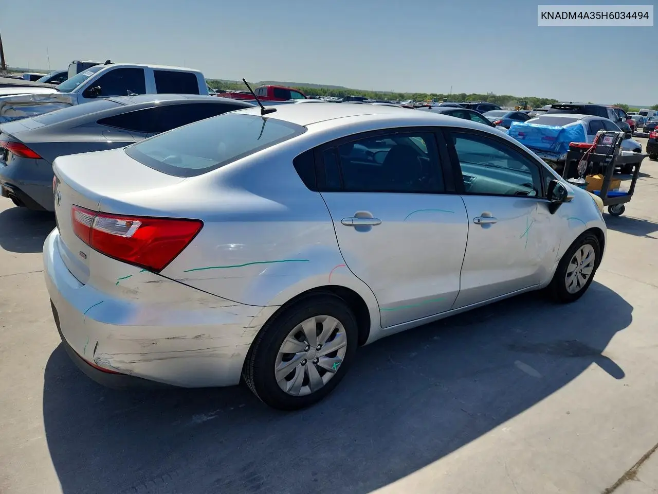 2017 Kia Rio Lx VIN: KNADM4A35H6034494 Lot: 61748236