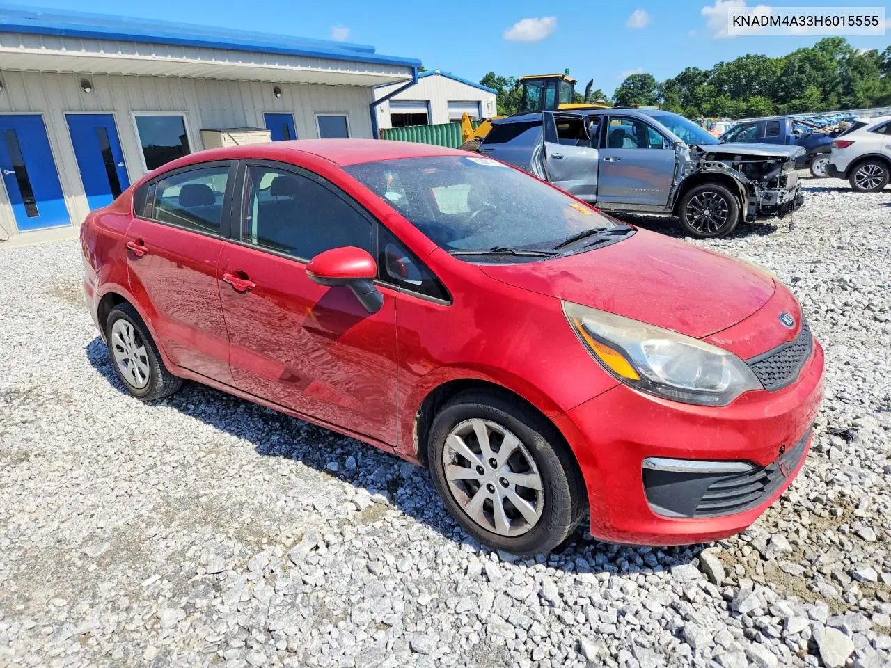 2017 Kia Rio Lx VIN: KNADM4A33H6015555 Lot: 62001916