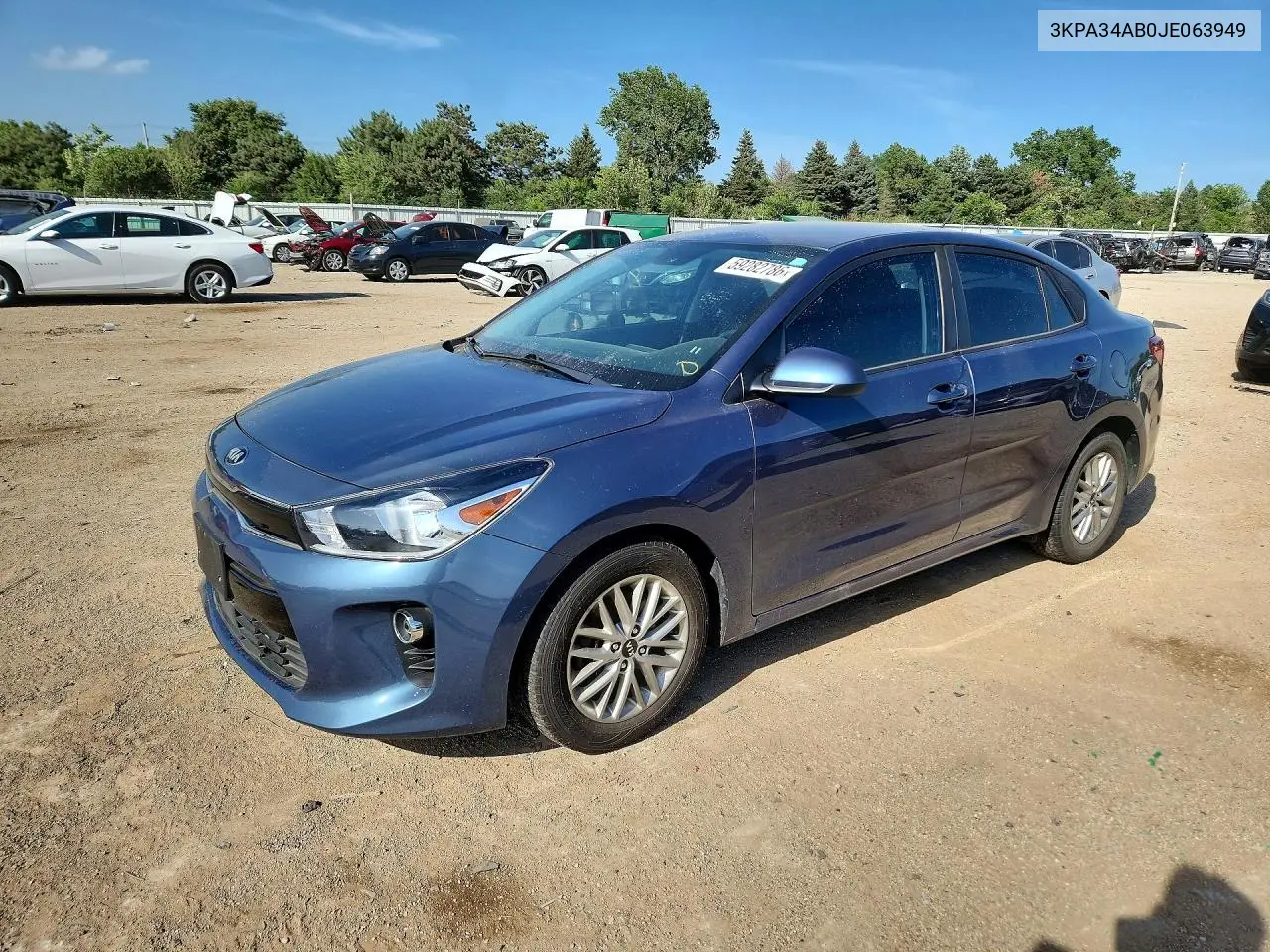 2018 Kia Rio Ex VIN: 3KPA34AB0JE063949 Lot: 59282786
