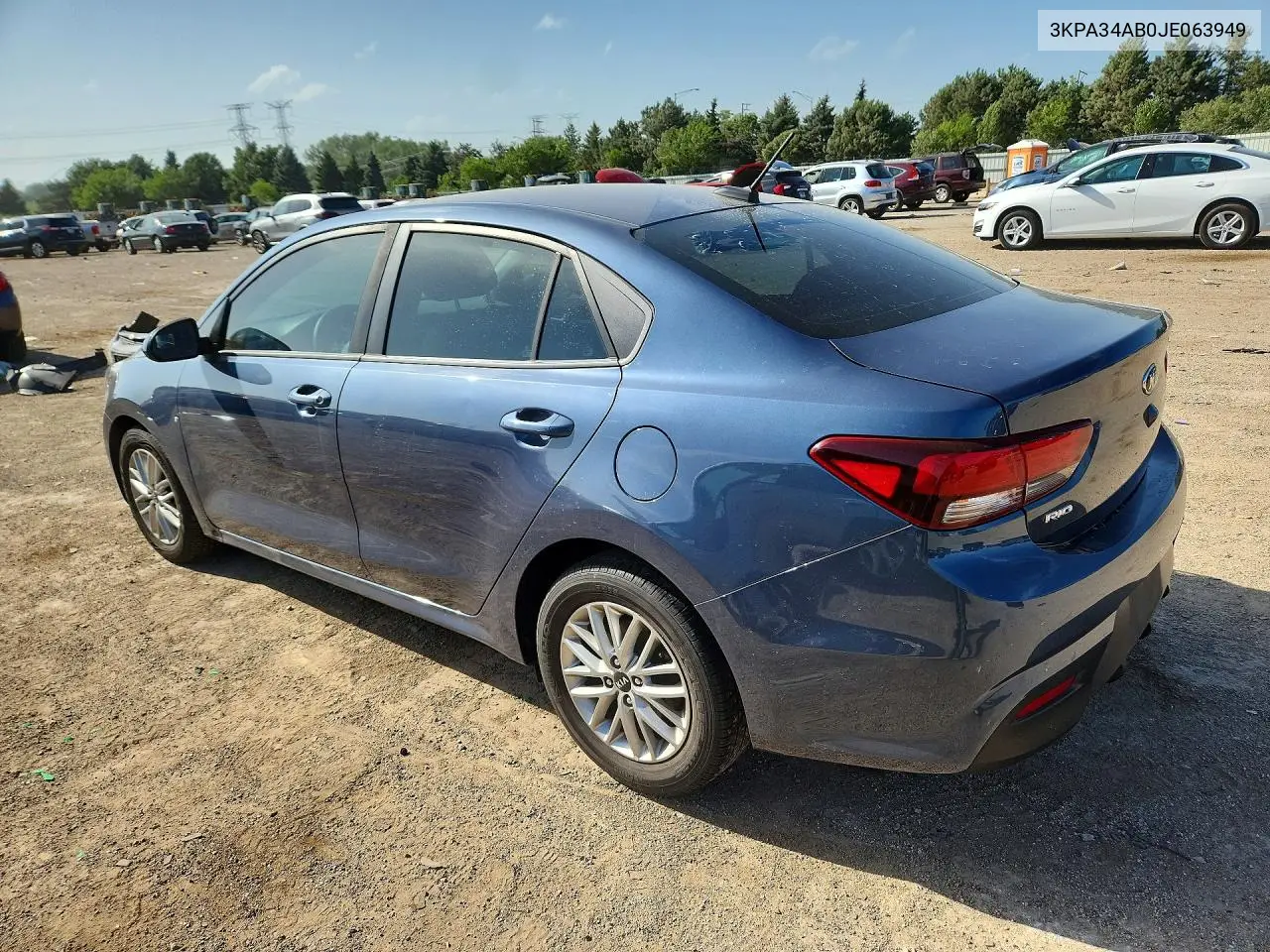 2018 Kia Rio Ex VIN: 3KPA34AB0JE063949 Lot: 59282786