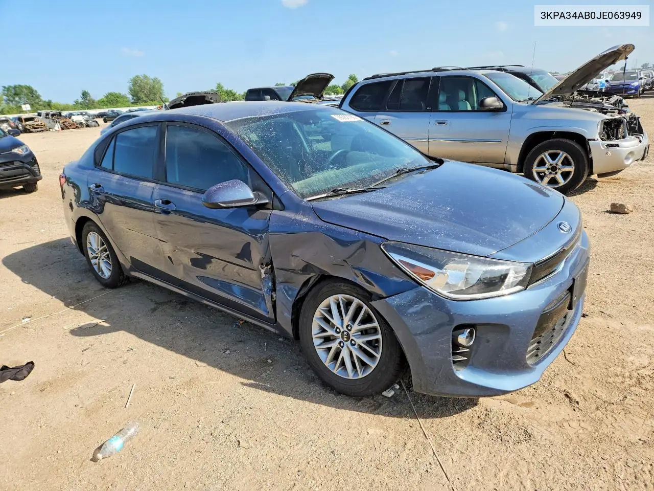 2018 Kia Rio Ex VIN: 3KPA34AB0JE063949 Lot: 59282786