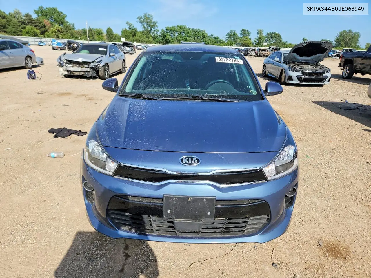 2018 Kia Rio Ex VIN: 3KPA34AB0JE063949 Lot: 59282786