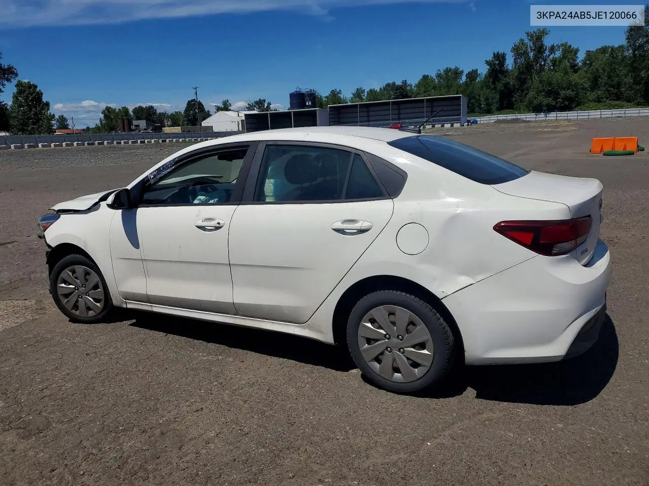 2018 Kia Rio S VIN: 3KPA24AB5JE120066 Lot: 60269956
