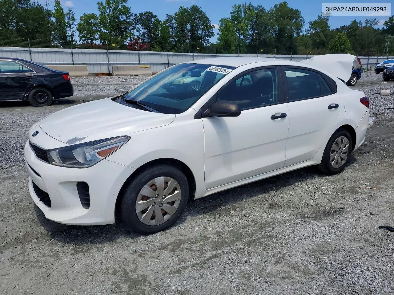 2018 Kia Rio Lx VIN: 3KPA24AB0JE049293 Lot: 60892206