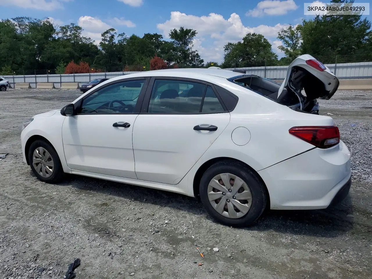 2018 Kia Rio Lx VIN: 3KPA24AB0JE049293 Lot: 60892206