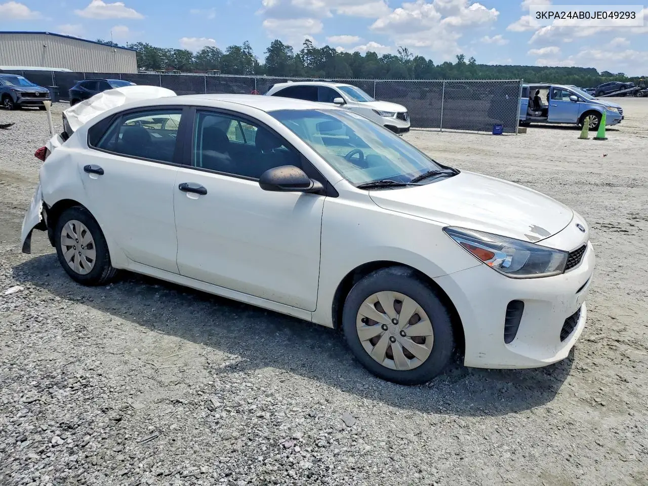 2018 Kia Rio Lx VIN: 3KPA24AB0JE049293 Lot: 60892206